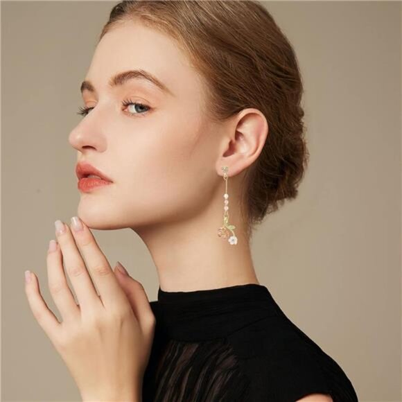 Tassel Drop Dangle Earrings – Vibrant & Charming, Perfect Gift for Her - Picture 3 of 6